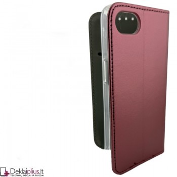 Telone dirbtinos odos dėklas - bordo spalvos (Apple Iphone 16e/Iphone 17e) Telone dirbtinos odos dėklas - bordo spalvos (Apple Iphone 16e/Iphone 17e)
